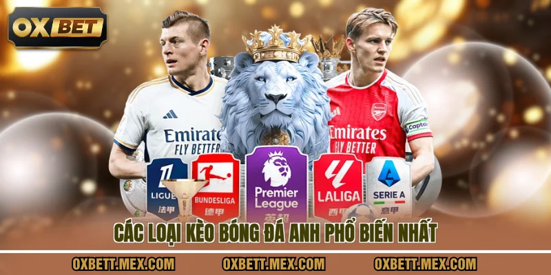 Các loại kèo bóng đá anh phổ biến nhất